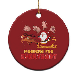 Funny Xmas Moo Deng For Everyone Christmas Ornament Cute Baby Hippo Santa Reindeer TS09 Print Your Wear