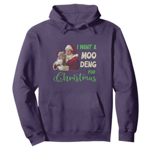 Funny I Want A Moo Deng For Christmas Hoodie TS09 Purple Print Your Wear