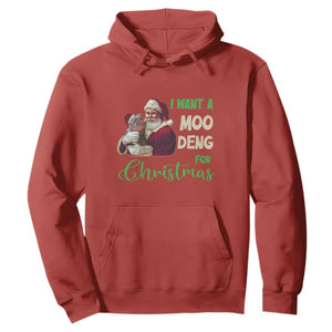 Funny I Want A Moo Deng For Christmas Hoodie TS09 Red Print Your Wear