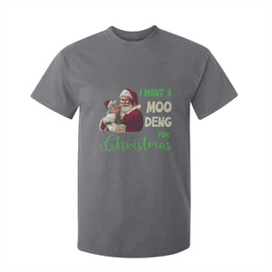 Funny I Want A Moo Deng For Christmas T Shirt For Kid TS09 Charcoal Print Your Wear