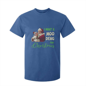 Funny I Want A Moo Deng For Christmas T Shirt For Kid TS09 Royal Blue Print Your Wear