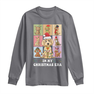 Funny Xmas Dog Long Sleeve Shirt Santa Golden Doodle In My Christmas Era TS09 Charcoal Print Your Wear