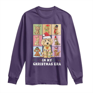 Funny Xmas Dog Long Sleeve Shirt Santa Golden Doodle In My Christmas Era TS09 Purple Print Your Wear