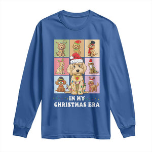 Funny Xmas Dog Long Sleeve Shirt Santa Golden Doodle In My Christmas Era TS09 Royal Blue Print Your Wear