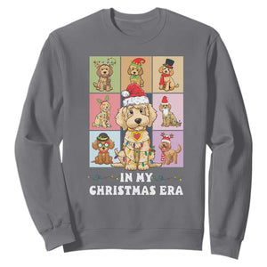 Funny Xmas Dog Sweatshirt Santa Golden Doodle In My Christmas Era TS09 Charcoal Print Your Wear