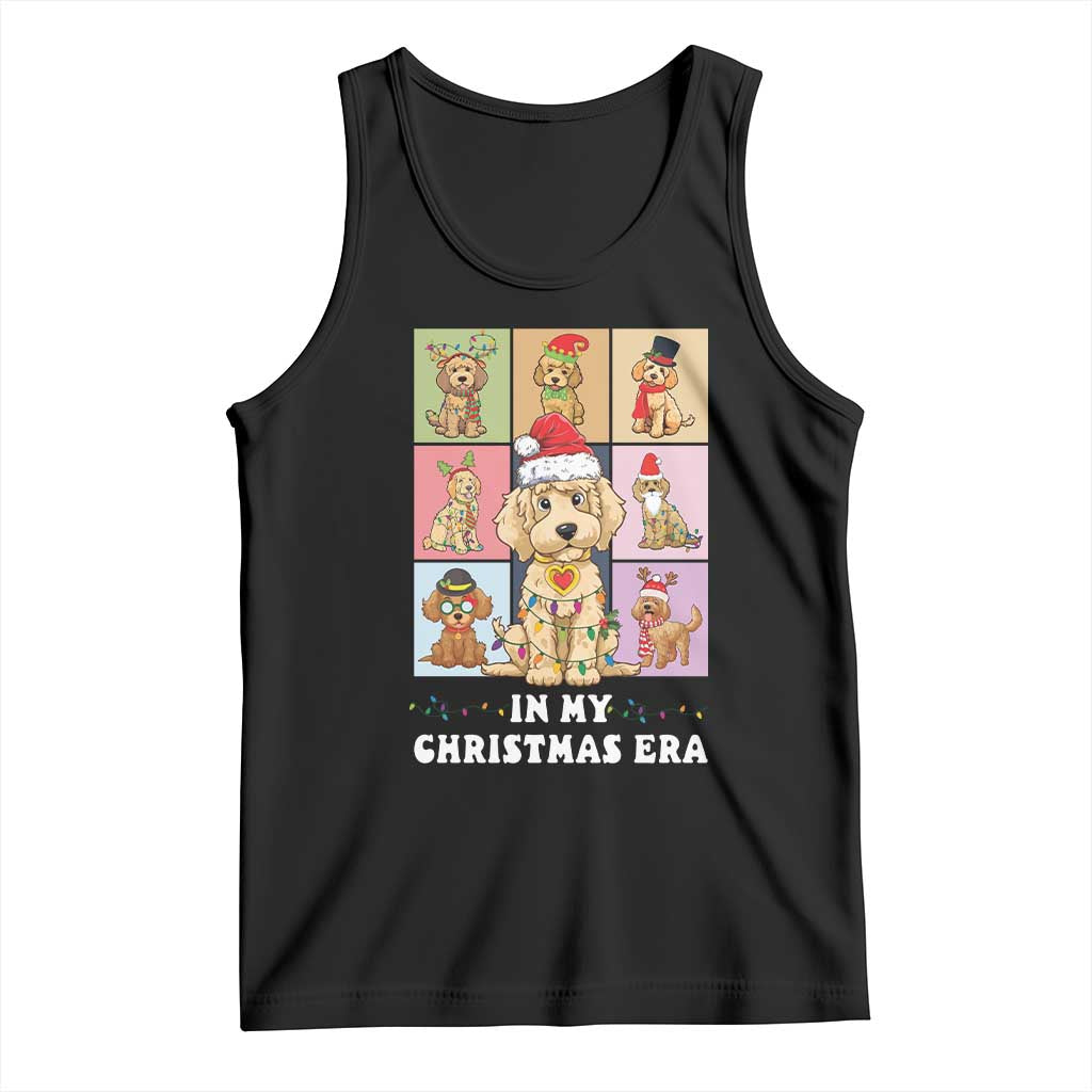 Funny Xmas Dog Tank Top Santa Golden Doodle In My Christmas Era TS09 Black Print Your Wear