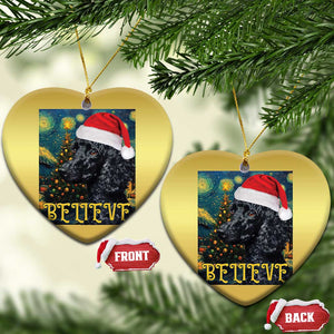 Funny Xmas Poodle Christmas Ornament Believe Christmas Starry Night Dog Lover TS09 Heart Gold Print Your Wear