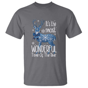 Chrismtas Reindeer Coquette T Shirt It's The Most Wonderful Time Of The Year TS09 Charcoal Print Your Wear