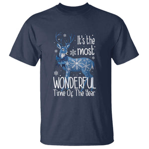 Chrismtas Reindeer Coquette T Shirt It's The Most Wonderful Time Of The Year TS09 Navy Print Your Wear