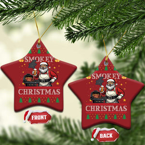 Funny Xmas Grilling Christmas Ornament Smokey Xmas BBQ Santa Grill Roast On Smoker TS09 Star Red Print Your Wear