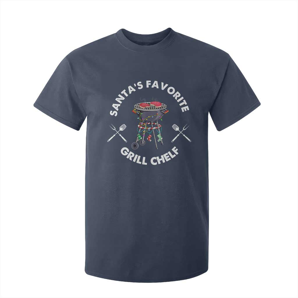 Funny Xmas Grilling T Shirt For Kid Christmas TS09 Navy Print Your Wear