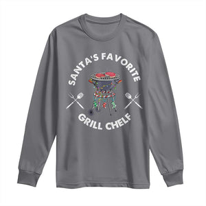 Funny Xmas Grilling Long Sleeve Shirt Christmas TS09 Charcoal Print Your Wear