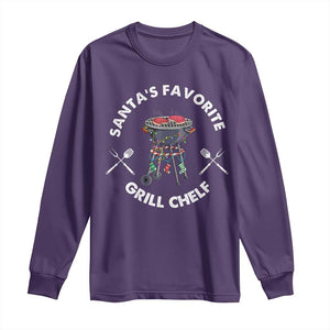 Funny Xmas Grilling Long Sleeve Shirt Christmas TS09 Purple Print Your Wear