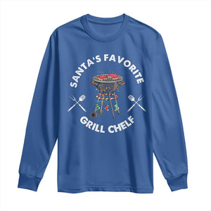 Funny Xmas Grilling Long Sleeve Shirt Christmas TS09 Royal Blue Print Your Wear