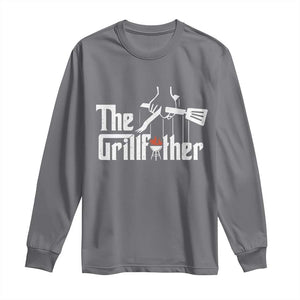 Funny Grill Dad Long Sleeve Shirt The Grillfather BBQ Party Grilling TS09 Charcoal Print Your Wear