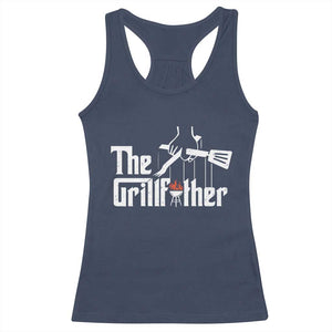 Funny Grill Dad Racerback Tank Top The Grillfather BBQ Party Grilling TS09 Navy Print Your Wear