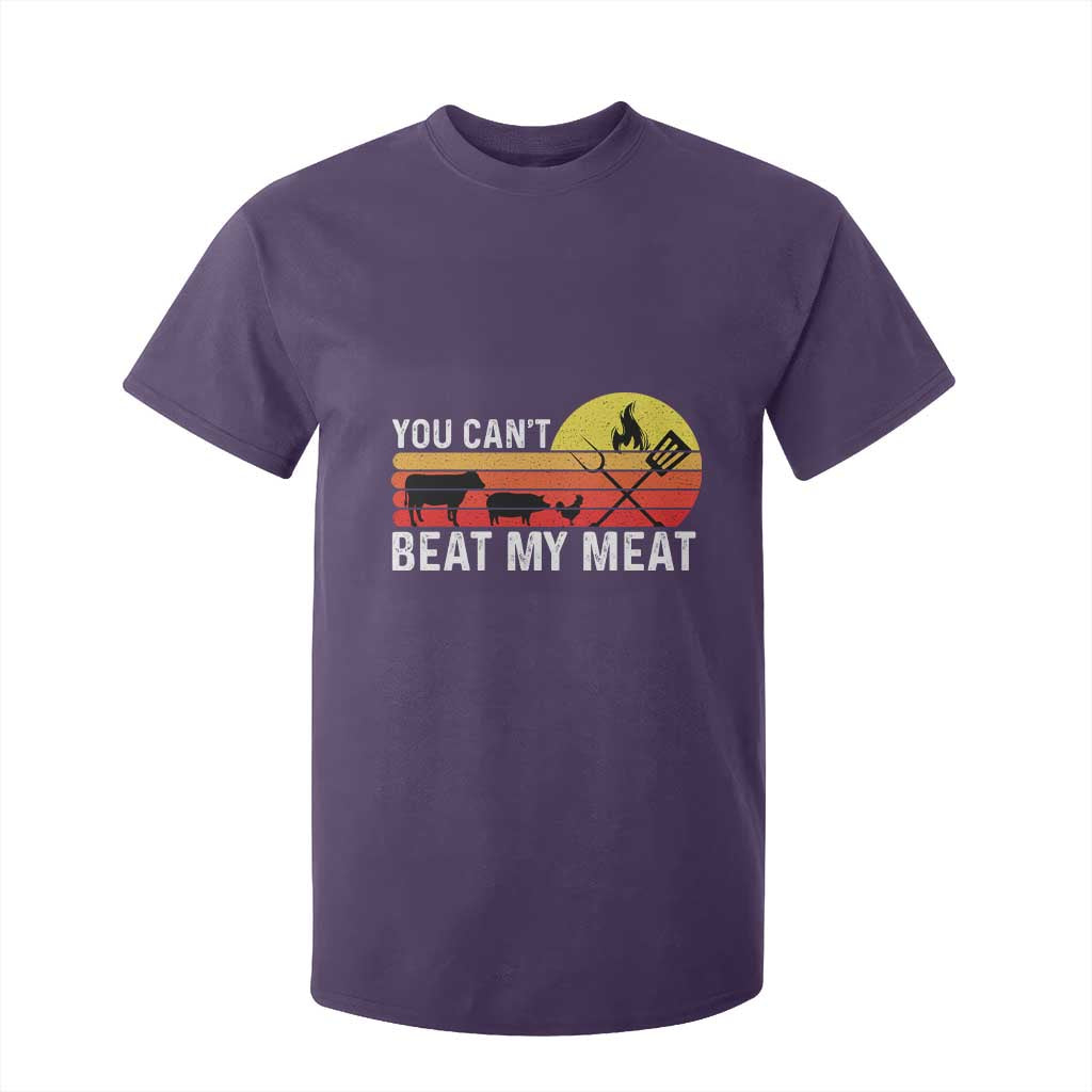 Funny BBQ Grilling T Shirt For Kid You Can't Beat My Meat TS09 Purple Print Your Wear