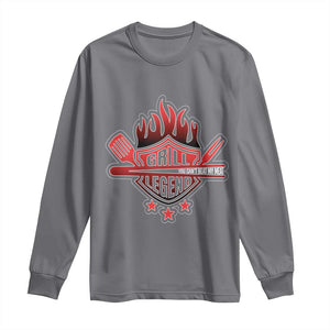 Funny BBQ Grilling Long Sleeve Shirt Grill Lelend You Can't Beat My Meat TS09 Charcoal Print Your Wear