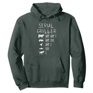 Funny Chelf Hoodie Serial Griller Grilling BBQ Pitmaster TS09 Dark Forest Green Print Your Wear
