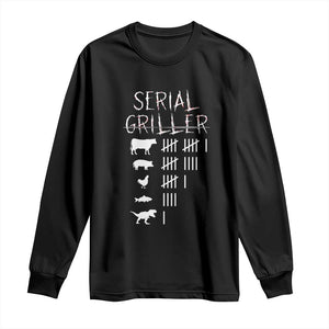 Funny Chelf Long Sleeve Shirt Serial Griller Grilling BBQ Pitmaster TS09 Black Print Your Wear