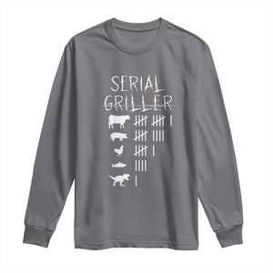 Funny Chelf Long Sleeve Shirt Serial Griller Grilling BBQ Pitmaster TS09 Charcoal Print Your Wear