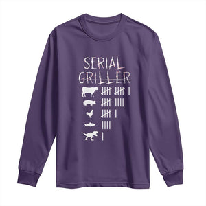 Funny Chelf Long Sleeve Shirt Serial Griller Grilling BBQ Pitmaster TS09 Purple Print Your Wear