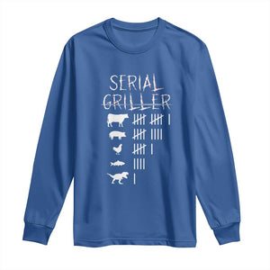 Funny Chelf Long Sleeve Shirt Serial Griller Grilling BBQ Pitmaster TS09 Royal Blue Print Your Wear