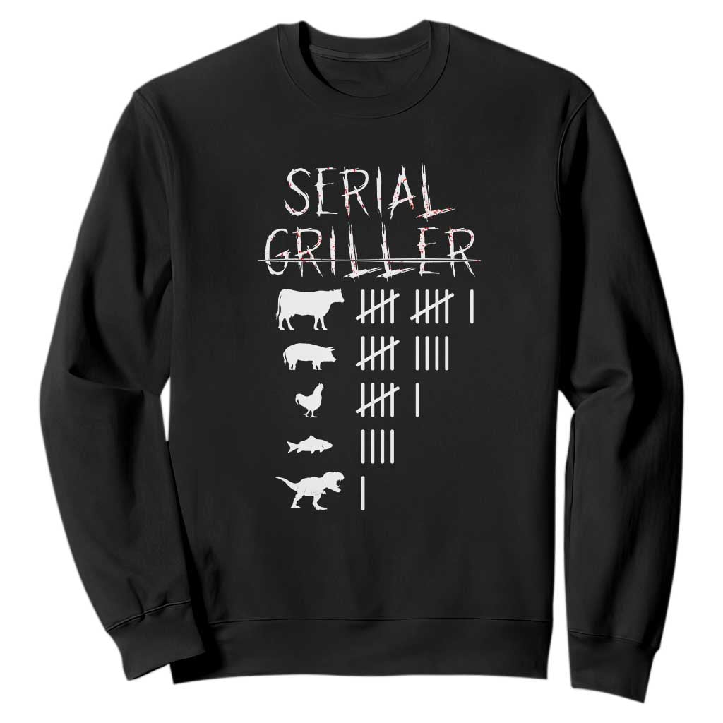 Funny Chelf Sweatshirt Serial Griller Grilling BBQ Pitmaster TS09 Black Print Your Wear