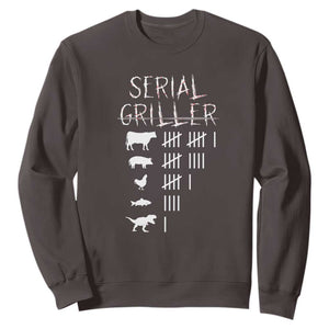 Funny Chelf Sweatshirt Serial Griller Grilling BBQ Pitmaster TS09 Dark Chocolate Print Your Wear