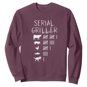 Funny Chelf Sweatshirt Serial Griller Grilling BBQ Pitmaster TS09 Maroon Print Your Wear