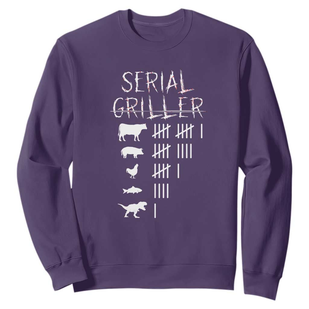 Funny Chelf Sweatshirt Serial Griller Grilling BBQ Pitmaster TS09 Purple Print Your Wear
