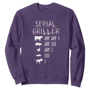 Funny Chelf Sweatshirt Serial Griller Grilling BBQ Pitmaster TS09 Purple Print Your Wear