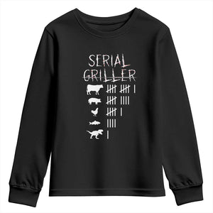 Funny Chelf Youth Sweatshirt Serial Griller Grilling BBQ Pitmaster TS09 Black Print Your Wear