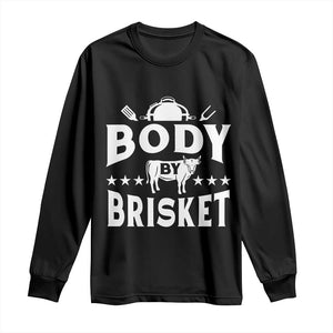 Funny Pitmaster BBQ Long Sleeve Shirt Body By Brisket Smoker Grilling TS09 Black Print Your Wear