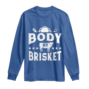 Funny Pitmaster BBQ Long Sleeve Shirt Body By Brisket Smoker Grilling TS09 Royal Blue Print Your Wear