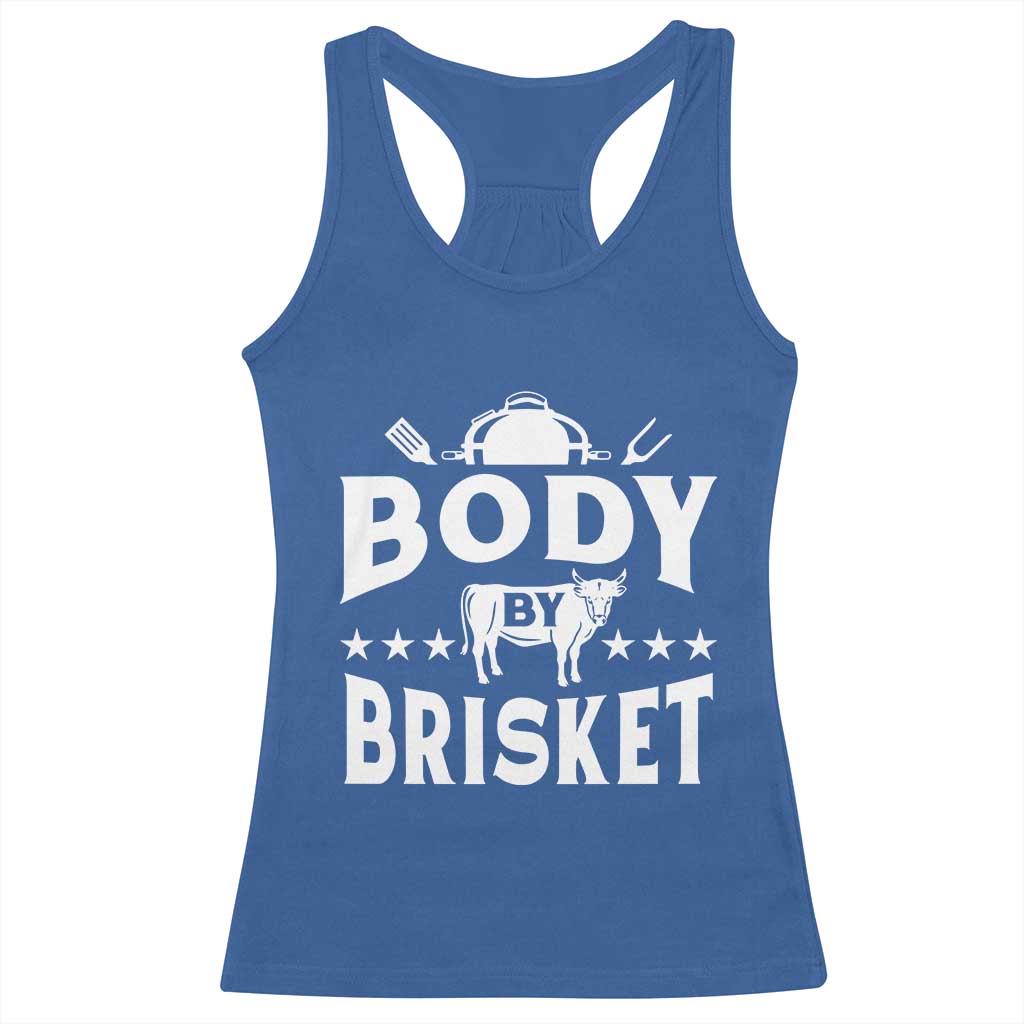 Funny Pitmaster BBQ Racerback Tank Top Body By Brisket Smoker Grilling TS09 Royal Blue Print Your Wear