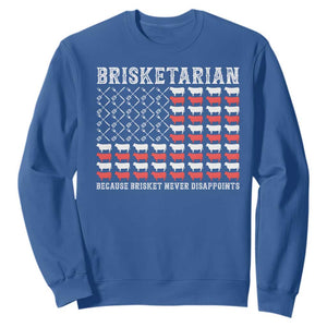 Funny BBQ Lover Sweatshirt Brisketarian Because Brisket Never Disappoints TS09 Royal Blue Print Your Wear