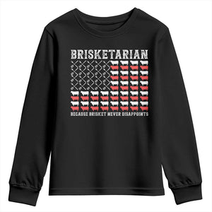 Funny BBQ Lover Youth Sweatshirt Brisketarian Because Brisket Never Disappoints TS09 Black Print Your Wear