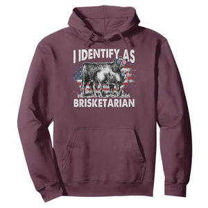 Funny BBQ Lover Hoodie I Identify As Brisketarian TS09 Maroon Print Your Wear