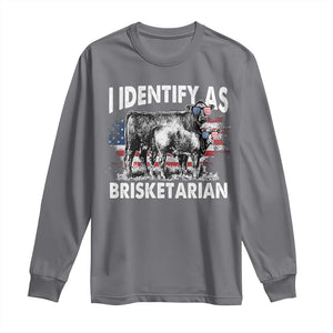 Funny BBQ Lover Long Sleeve Shirt I Identify As Brisketarian TS09 Charcoal Print Your Wear