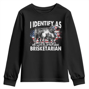 Funny BBQ Lover Youth Sweatshirt I Identify As Brisketarian TS09 Black Print Your Wear