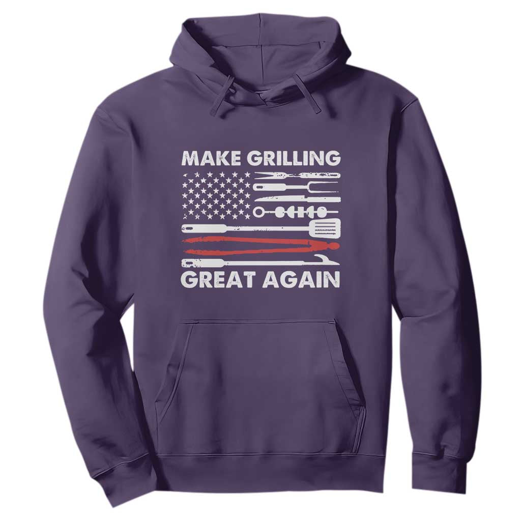 Funny BBQ Grilling Pitmaster Hoodie Make Grilling Great Again Chef Smoking Tools TS09 Purple Print Your Wear