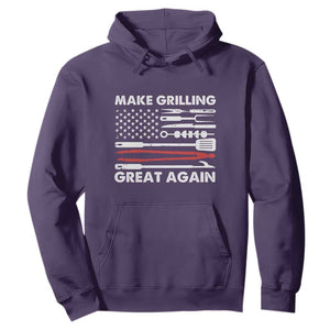 Funny BBQ Grilling Pitmaster Hoodie Make Grilling Great Again Chef Smoking Tools TS09 Purple Print Your Wear