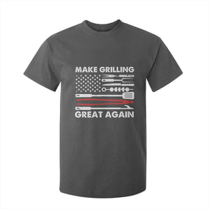 Funny BBQ Grilling Pitmaster T Shirt For Kid Make Grilling Great Again Chef Smoking Tools TS09 Dark Heather Print Your Wear