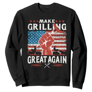 Funny BBQ Lover Sweatshirt Make Grilling Great Again Smoker Grill Sausages TS09 Black Print Your Wear
