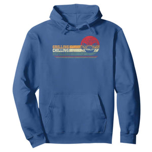 Funny BBQ Lover Hoodie Grilling Chillin' Refillin Beer Drinking Smoker Grilling Pitmaster TS09 Royal Blue Print Your Wear