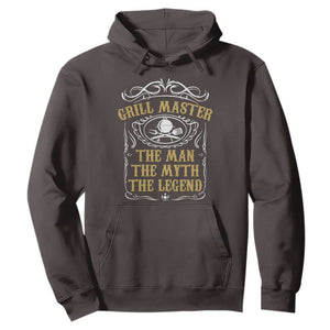 BBQ Grilling Pitmaster Hoodie Grill Master The Man The Myth The Legend TS09 Dark Chocolate Print Your Wear