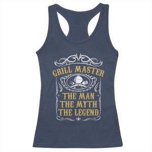 BBQ Grilling Pitmaster Racerback Tank Top Grill Master The Man The Myth The Legend TS09 Navy Print Your Wear