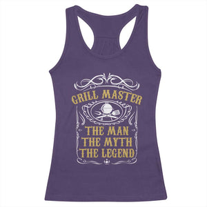 BBQ Grilling Pitmaster Racerback Tank Top Grill Master The Man The Myth The Legend TS09 Purple Print Your Wear