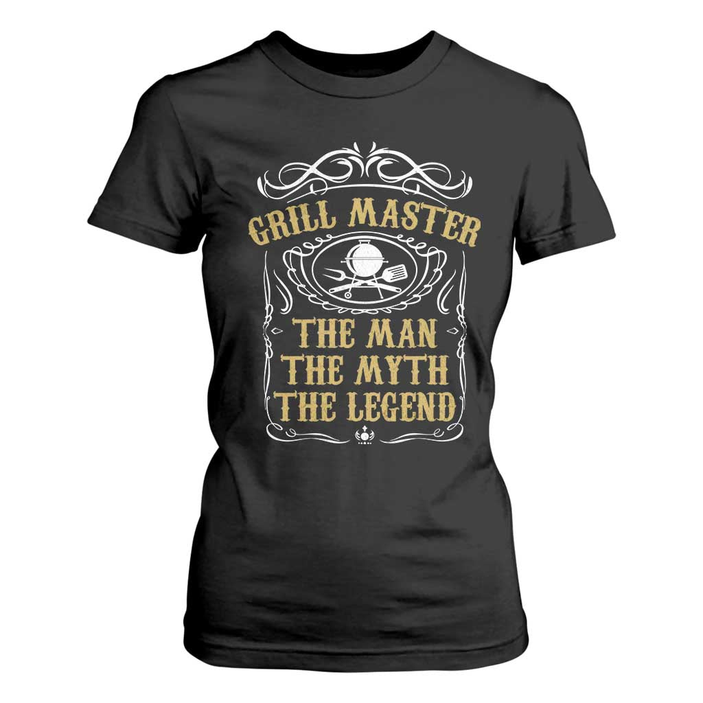 BBQ Grilling Pitmaster T Shirt For Women Grill Master The Man The Myth The Legend TS09 Black Print Your Wear